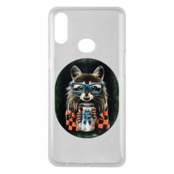 Чехол для Samsung A10s Енот в очках - PrintSalon