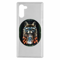 Чехол для Samsung Note 10 Енот в очках - PrintSalon