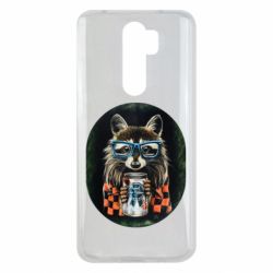 Чехол для Xiaomi Redmi Note 8 Pro Енот в очках - PrintSalon