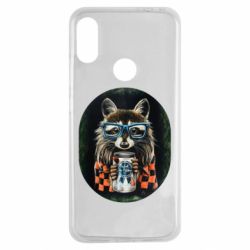 Чехол для Xiaomi Redmi Note 7 Енот в очках - PrintSalon