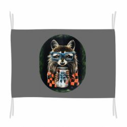 Флаг Енот в очках - PrintSalon