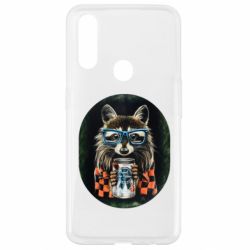 Чехол для Oppo A31 Енот в очках - PrintSalon