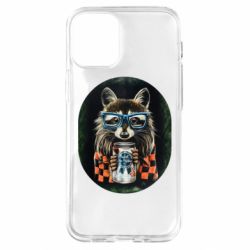 Чехол для iPhone 12 mini Енот в очках - PrintSalon