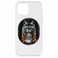 Чехол для iPhone 12 Pro Max Енот в очках - PrintSalon