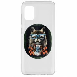 Чехол для Samsung A31 Енот в очках - PrintSalon