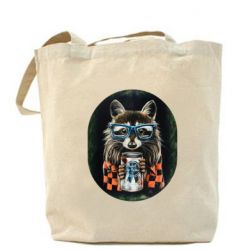 Эко-сумка Енот в очках - PrintSalon