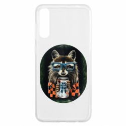 Чехол для Samsung A50 Енот в очках - PrintSalon