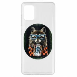 Чехол для Samsung A51 Енот в очках - PrintSalon
