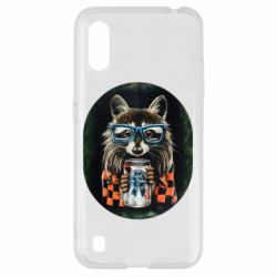 Чехол для Samsung A01/M01 Енот в очках-PrintSalon Чехол для Samsung A01/M01 Енот в очках