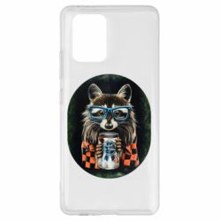 Чехол для Samsung S10 Lite Енот в очках - PrintSalon