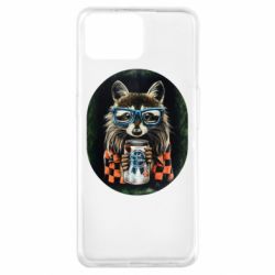 Чехол для Oppo A73 Енот в очках - PrintSalon