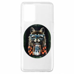 Чехол для Oppo A74 4G Енот в очках - PrintSalon