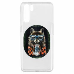 Чехол для Oppo A91/Reno3 Енот в очках - PrintSalon