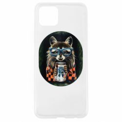 Чехол для Oppo A92s Енот в очках - PrintSalon