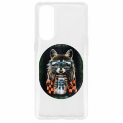 Чехол для Oppo Reno 4 Pro Енот в очках - PrintSalon