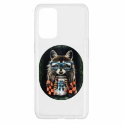 Чехол для Oppo Reno 5 4G Енот в очках - PrintSalon