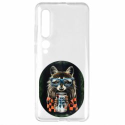 Чехол для Xiaomi Mi10/10 Pro Енот в очках - PrintSalon