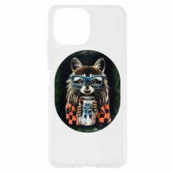 Чехол для Xiaomi Mi11 Lite Енот в очках - PrintSalon