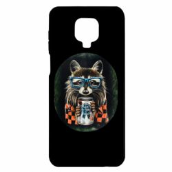 Чехол для Xiaomi Redmi Note 9S/9Pro/9Pro Max Енот в очках - PrintSalon