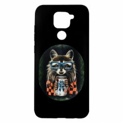 Чехол для Xiaomi Redmi Note 9/Redmi 10X Енот в очках - PrintSalon