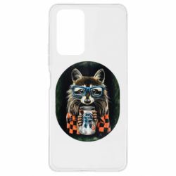 Чехол для Xiaomi Redmi Note 10 Pro Енот в очках - PrintSalon