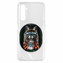 Чехол для Realme 6 Pro Енот в очках - PrintSalon
