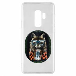Чехол для Samsung S9+ Енот в очках - PrintSalon