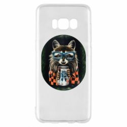 Чехол для Samsung S8 Енот в очках - PrintSalon