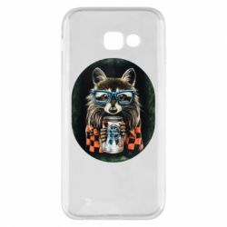 Чехол для Samsung A5 2017 Енот в очках-PrintSalon Чехол для Samsung A5 2017 Енот в очках