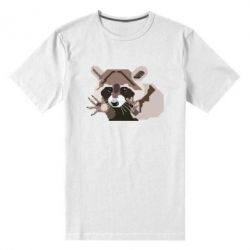 Мужская футболка премиум Eнот вектор - PrintSalon