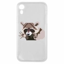 Чехол для iPhone XR Eнот вектор