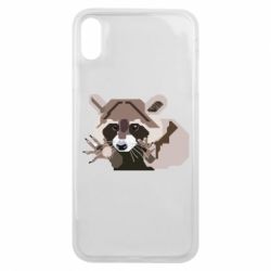 Чехол для iPhone Xs Max Eнот вектор - PrintSalon