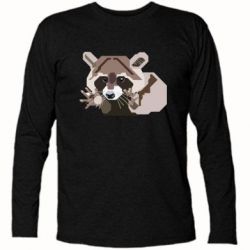 Футболка с длинным рукавом Eнот вектор - PrintSalon