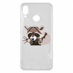 Чехол для Huawei P Smart Plus 2018 Eнот вектор - PrintSalon