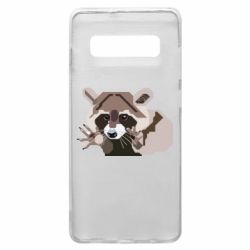 Чехол для Samsung S10+ Eнот вектор - PrintSalon