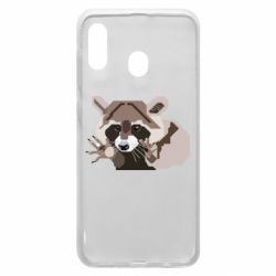 Чехол для Samsung A20 Eнот вектор - PrintSalon