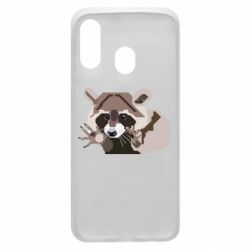 Чехол для Samsung A40 Eнот вектор - PrintSalon