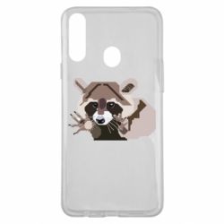 Чехол для Samsung A20s Eнот вектор - PrintSalon