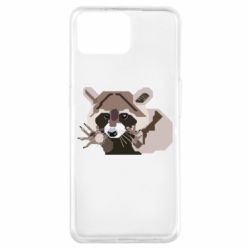 Чехол для Oppo A73 Eнот вектор - PrintSalon