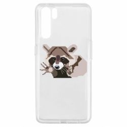 Чехол для Oppo A91/Reno3 Eнот вектор - PrintSalon