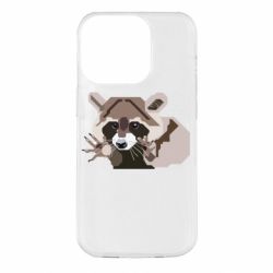 Чехол для iPhone 14 Pro Eнот вектор - PrintSalon