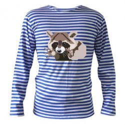 Тельняшка с длинным рукавом Eнот вектор - PrintSalon