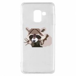 Чехол для Samsung A8 2018 Eнот вектор - PrintSalon