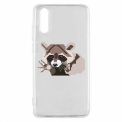 Чехол для Huawei P20 Eнот вектор - PrintSalon