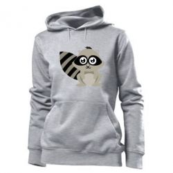 Женское худи Енот - PrintSalon