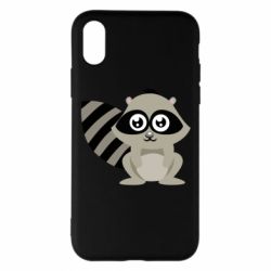 Чехол для iPhone X/Xs Енот - PrintSalon