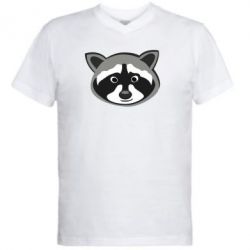 Мужская футболка  с V-образным вырезом Енотик - PrintSalon