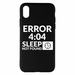 Чехол для iPhone X/Xs Error 4:04 sleep not found - PrintSalon