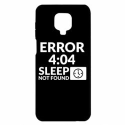 Чехол для Xiaomi Redmi Note 9S/9Pro/9Pro Max Error 4:04 sleep not found - PrintSalon