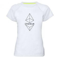 Женская футболка для спорта Ethereum1 - PrintSalon